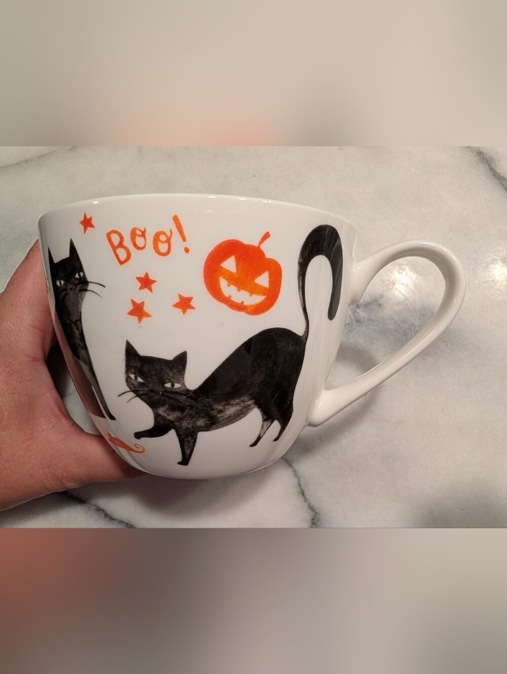 Portobello By Design Trick or Treat Halloween Black Cats Bone China Mug